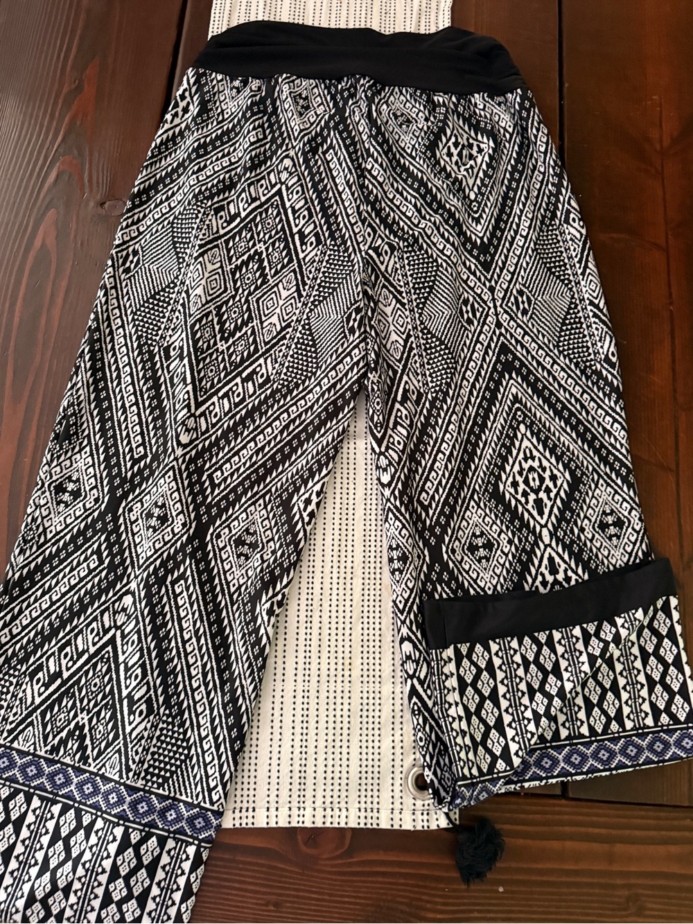 AGB Black and White Tribal Print Pants